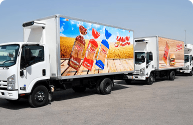 FMCG delivery trucks